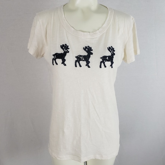 J. Crew Lace reindeer T-shirt - Picture 2 of 6